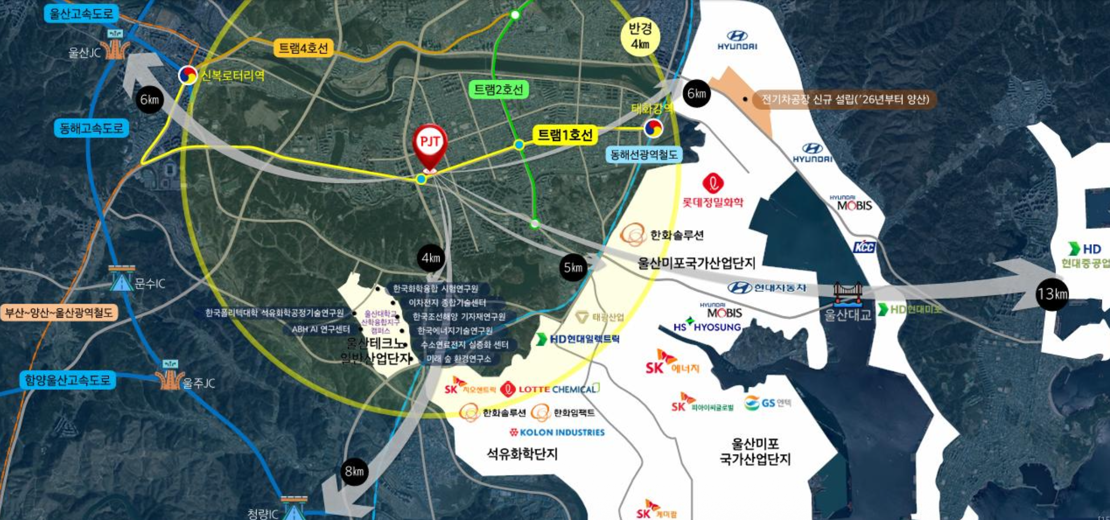 문수로 라티에르 673 교통 — 도심권역·산업단지·고속도로 차량 5~15분